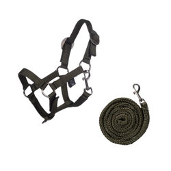 Kantar z uwiązem HKM Hobby Horse oliwkowy