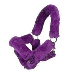 Kantar z futrem HKM Hobby Horse Fur ciemny lila
