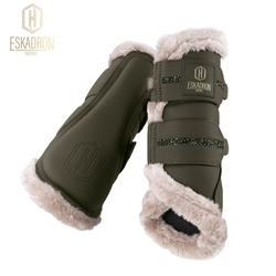 Ochraniacze Eskadron Heritage Faux Leather Jewel Faux Fur Deep Moss